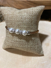 Load image into Gallery viewer, Cable pearl and CZ Cable in Gold Silver and Rosegold