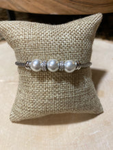 Load image into Gallery viewer, Cable pearl and CZ Cable in Gold Silver and Rosegold