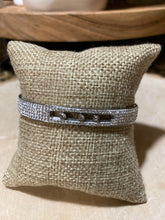 Load image into Gallery viewer, Silver CZ slider Bangle